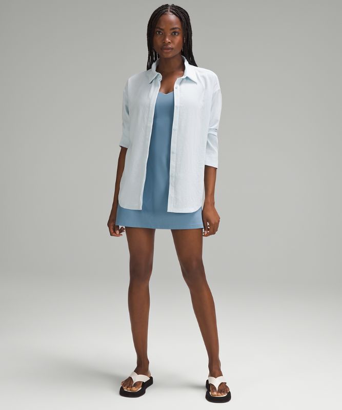 Long Button-Front Shirt