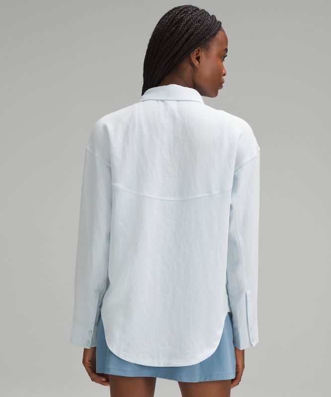 Long Button-Front Shirt