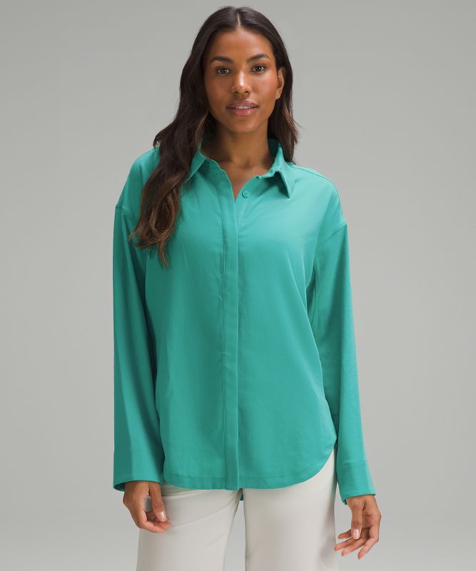 Long Button-Front Shirt