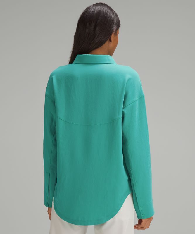 Long Button-Front Shirt