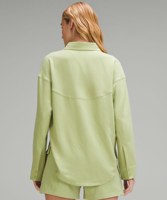 Long Button-Front Shirt