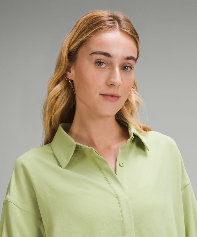 Long Button-Front Shirt