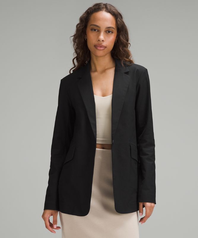 Relaxed-Fit Twill Blazer