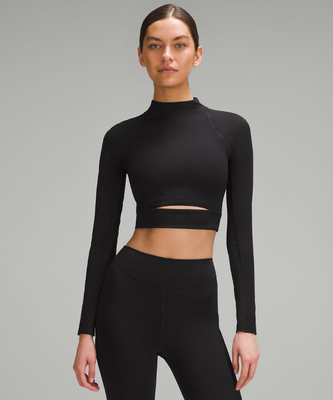 Nulux High-Neck Cropped Track Long-Sleeve Shirt