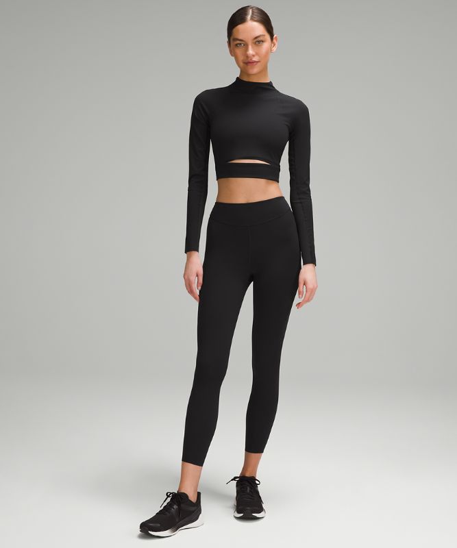 Nulux High-Neck Cropped Track Long-Sleeve Shirt