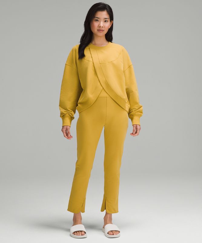 Lunar New Year Sueded Terry Front-Overlap Pullover