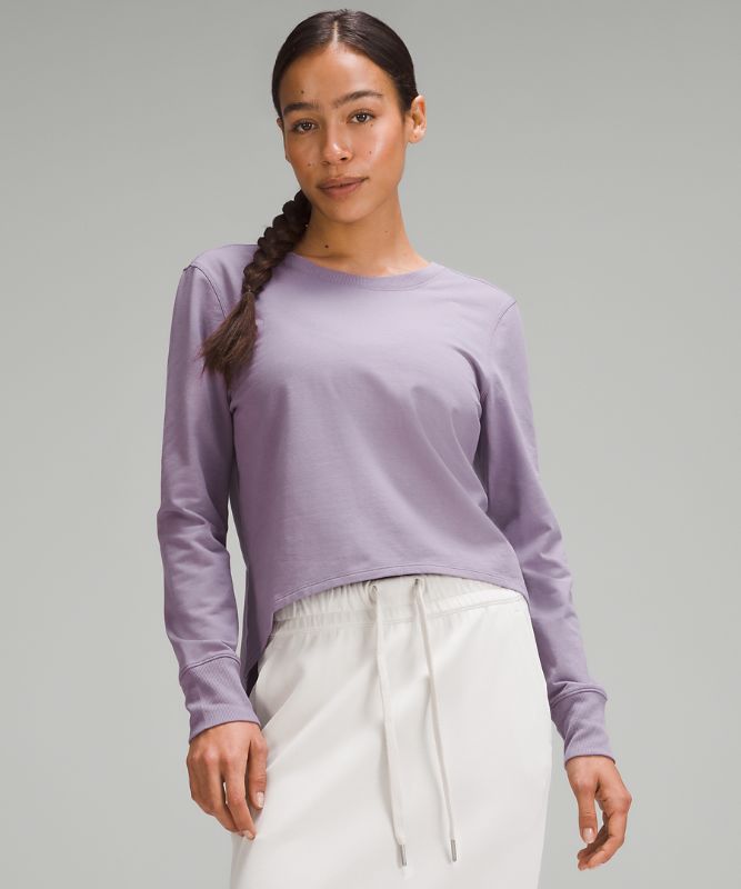 Twist-Back French Terry Pullover