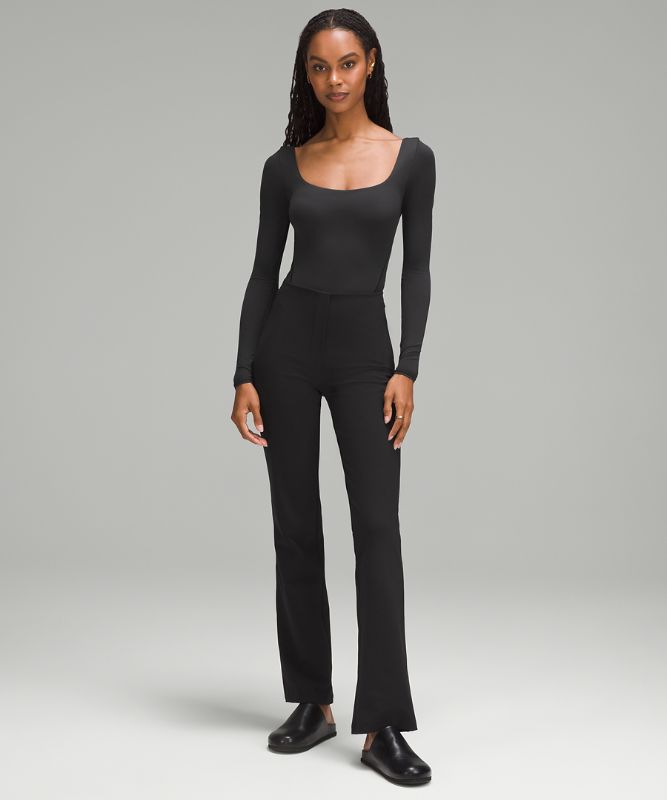 Square-Neck Long-Sleeve Bodysuit