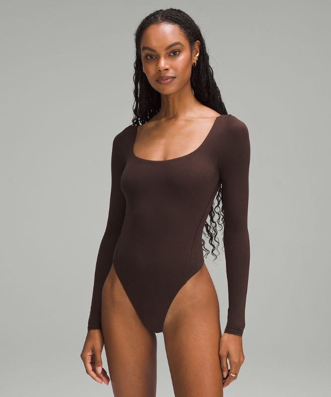 Square-Neck Long-Sleeve Bodysuit