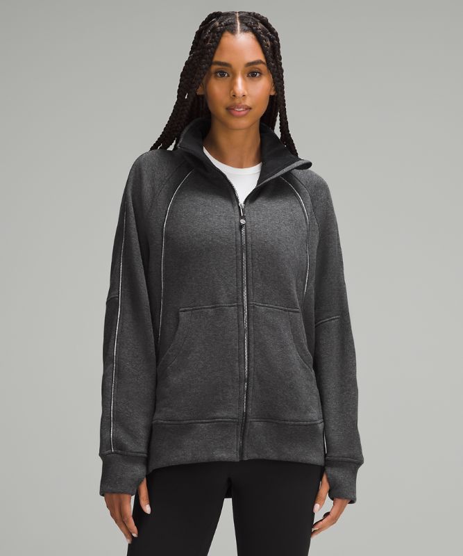 Scuba Oversized Funnel-Neck Full Zip Long *Plush