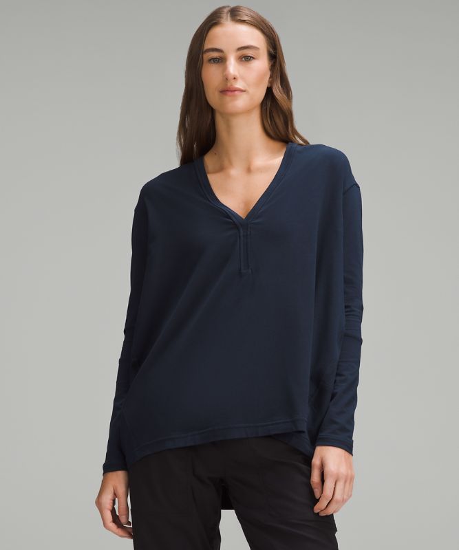 Back In Action V-Neck Long-Sleeve Shirt