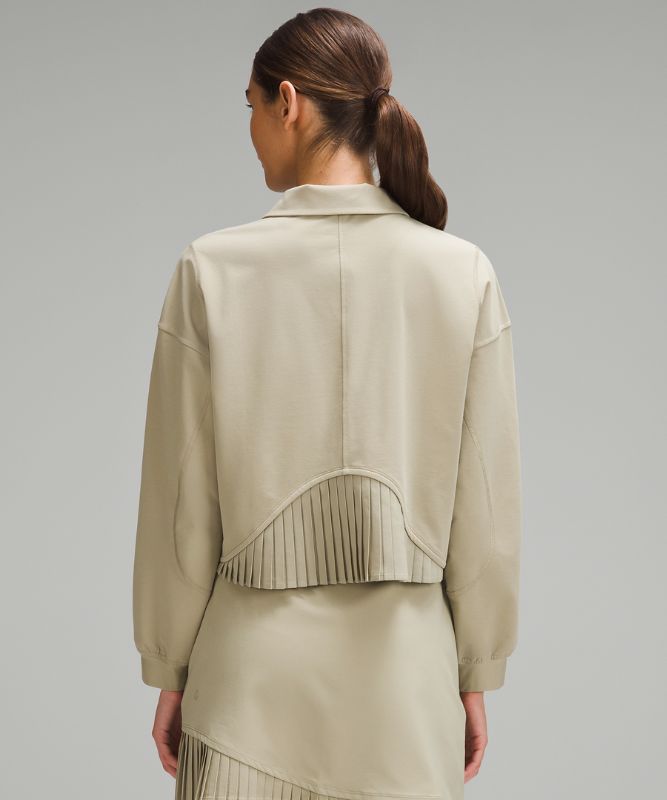 Back-Pleat Quarter-Zip Golf Pullover