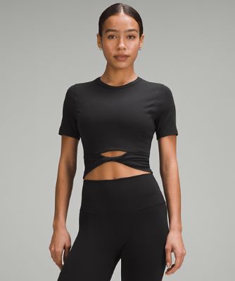 lululemon Cropped Nulu Twist-Hem Short-Sleeve Shirt