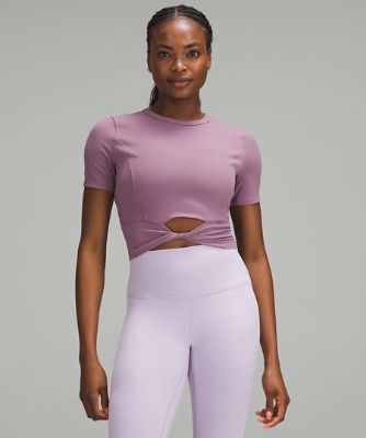 lululemon Cropped Nulu Twist-Hem Short-Sleeve Shirt