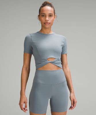 lululemon Cropped Nulu Twist-Hem Short-Sleeve Shirt