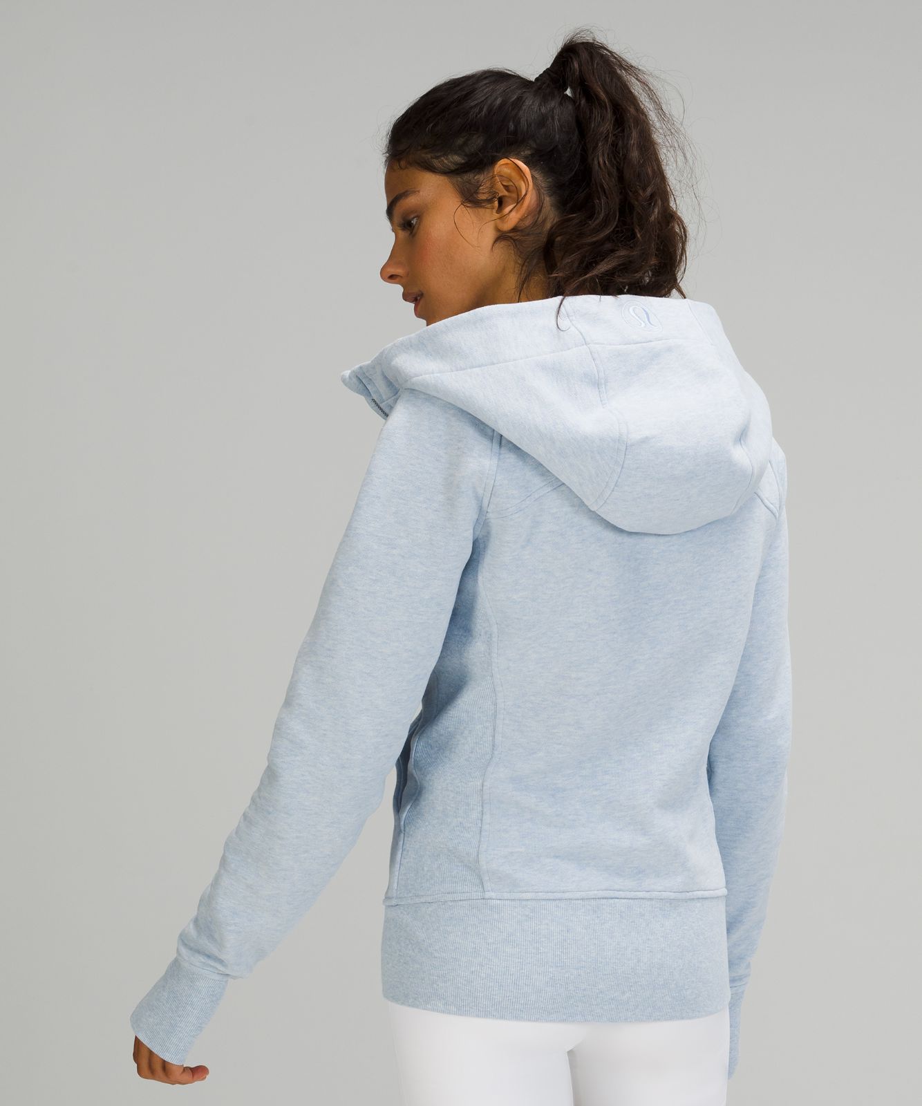 Lululemon Scuba Hoodie Light Cotton Fleece Heathered Grey Women's