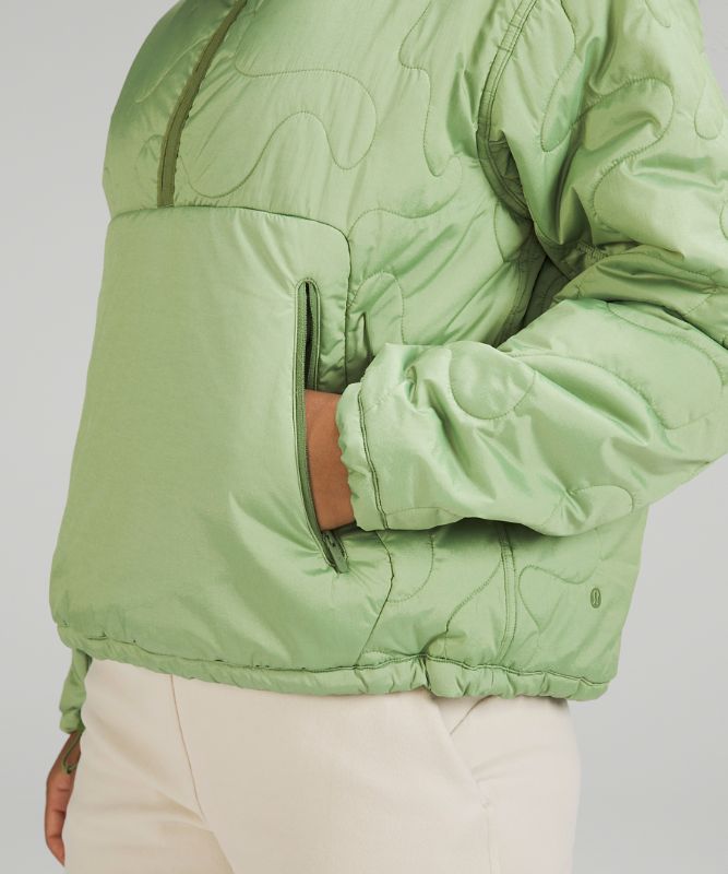 Insulated Quilted Pullover Jacket