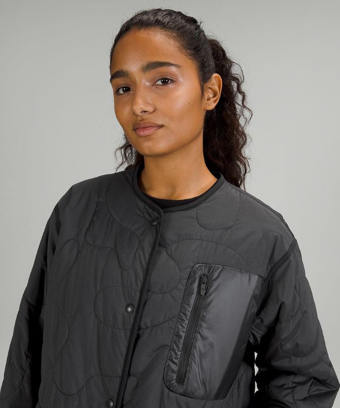 Insulated Quilted Long Bomber