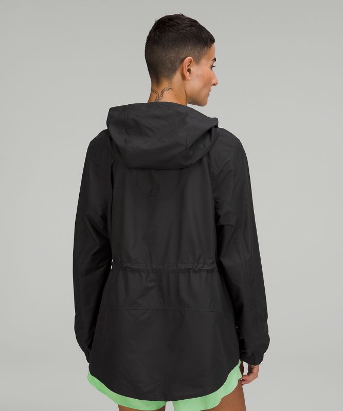 Cinch-Waist Half-Zip Running Jacket