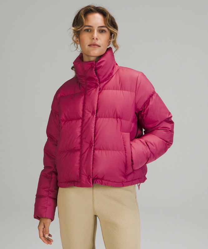 Wunder Puff Cropped Jacket, Pink Lychee