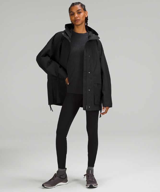 Oversized Hooded Rain Jacket