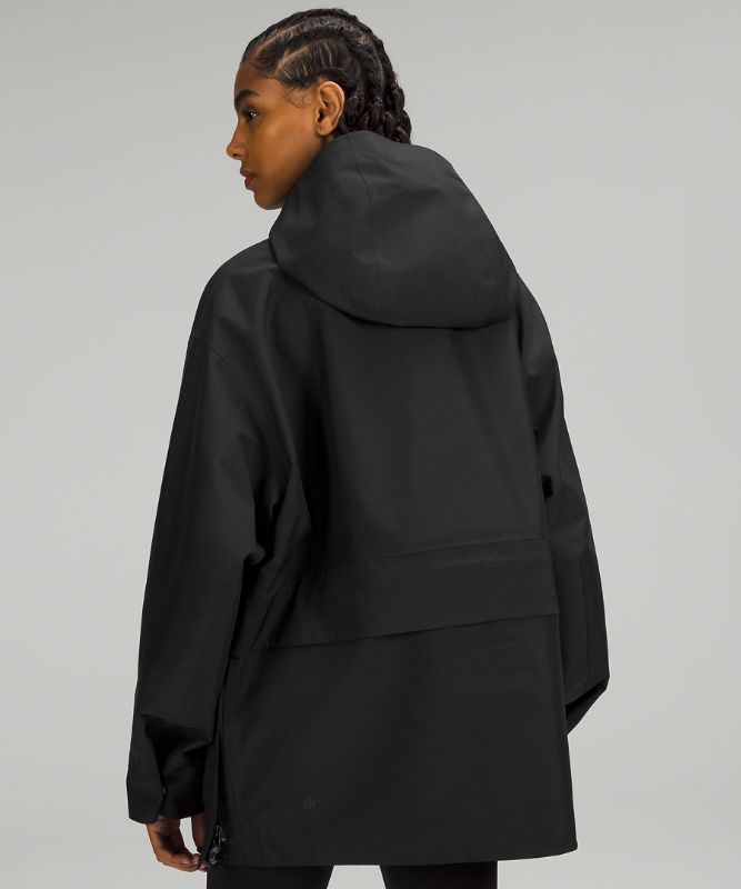 Oversized Hooded Rain Jacket