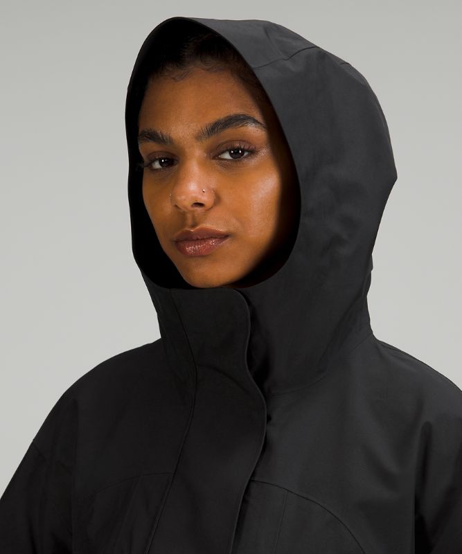 Oversized Hooded Rain Jacket