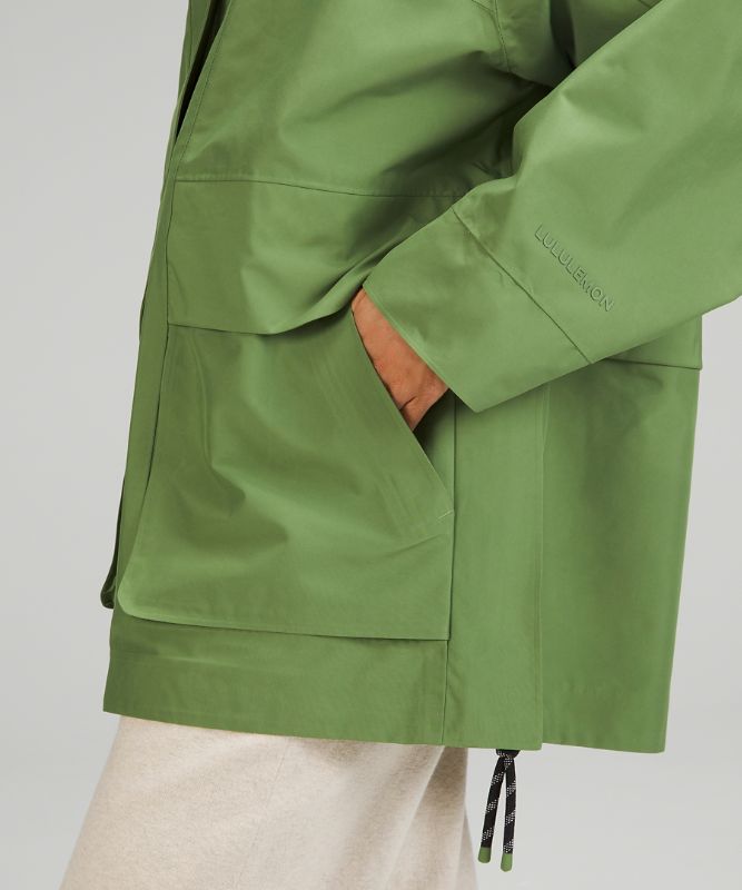 Oversized Hooded Rain Jacket