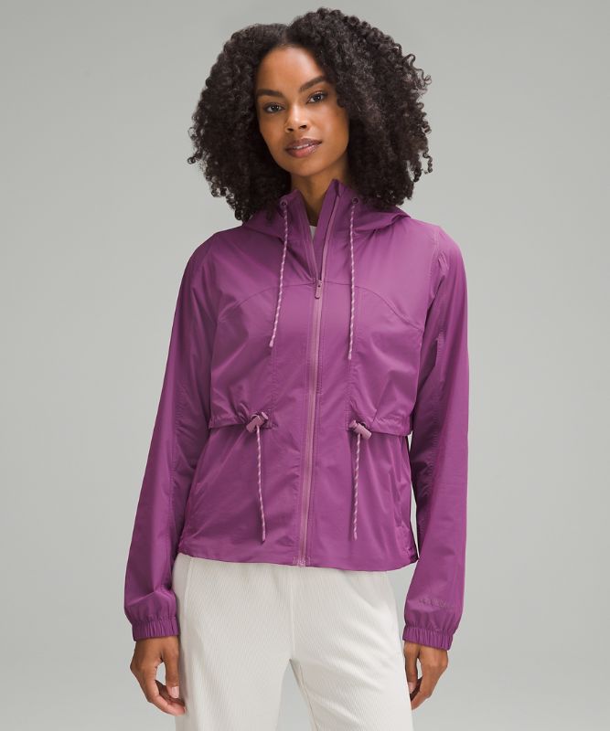 Drawstring Water-Resistant Hooded Jacket