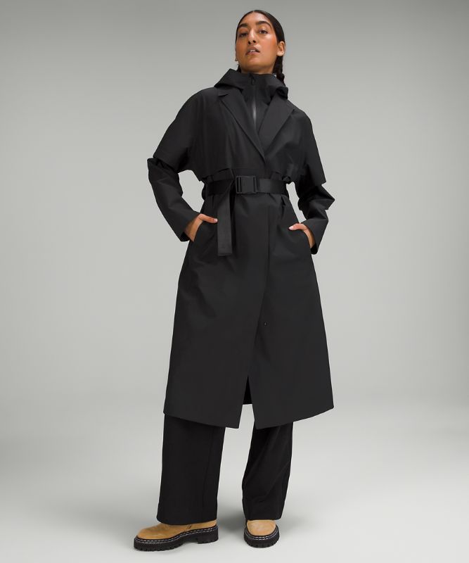 Belted Rain Trench Coat