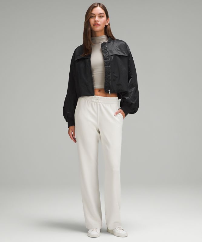 Insulated Ruched Bomber Jacket