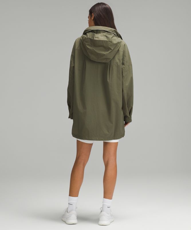 Hooded Mid-Length Utility Jacket