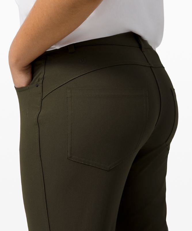 City Sleek 5 Pocket High-Rise Pant 7/8, dark olive