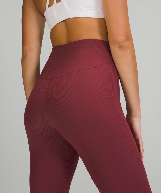 Base Pace High-Rise Ribbed Tight 25, Mulled Wine
