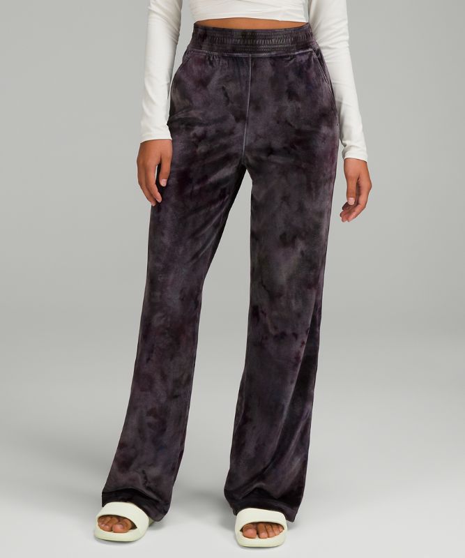 Velour Relaxed High-Rise Pant