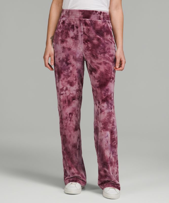 Velour Relaxed High-Rise Pant