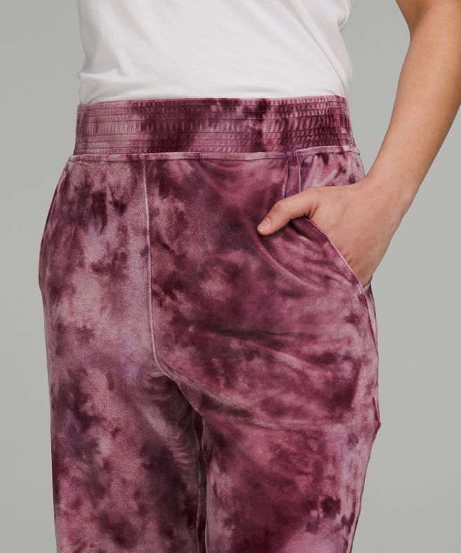 Velour Relaxed High-Rise Pant