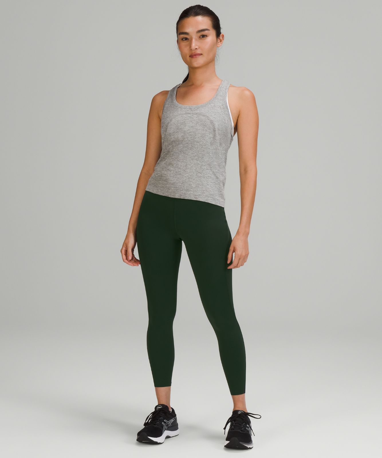 Lululemon Base Pace High-Rise Crop 23 - Rainforest Green - lulu