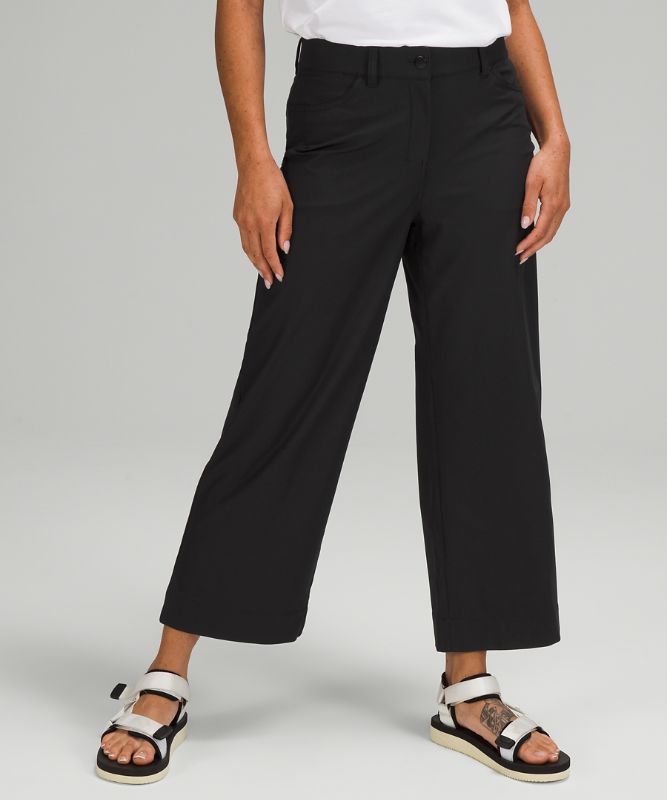 City Sleek 5 Pocket Wide-Leg High Rise 7/8 Length Pant