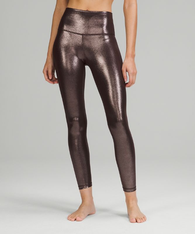 lululemon Align High Rise Pant 25 Shine Radiate Foil Print French Press luludrops