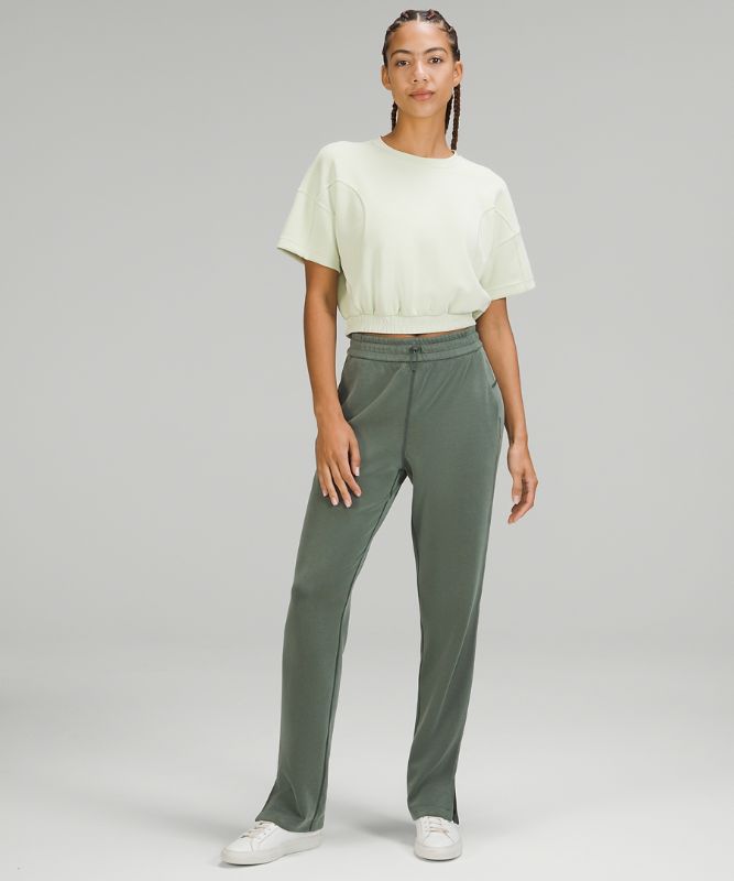 Brushed Softstreme Split-Hem High-Rise Pant