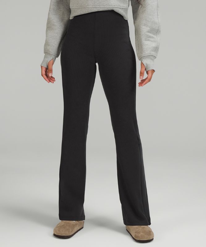 Brushed Softstreme Ribbed Zip Flared Pant 32.5"