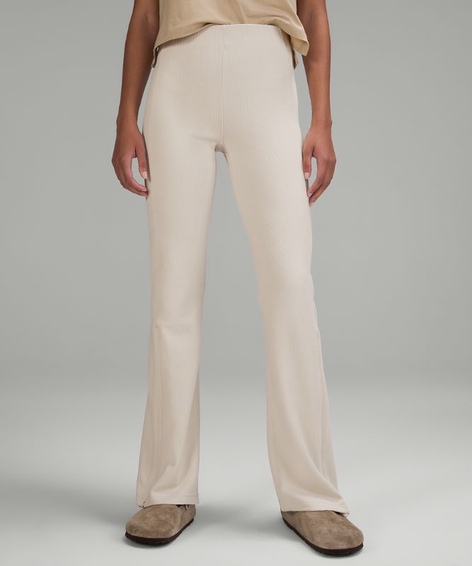 Brushed Softstreme Ribbed Zip Flared Pant 32.5"