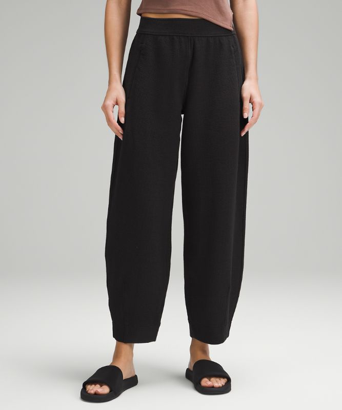 Textured Relaxed-Fit Tapered Mid-Rise Pants