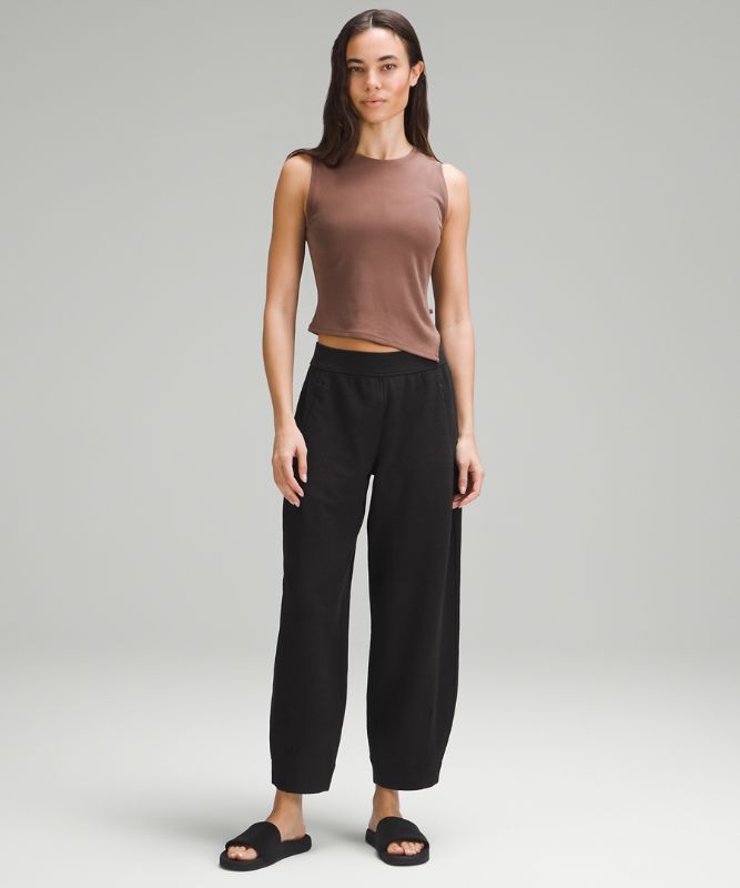 Textured Relaxed-Fit Tapered Mid-Rise Pants