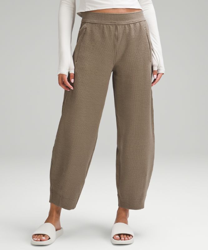 Textured Relaxed-Fit Tapered Mid-Rise Pants