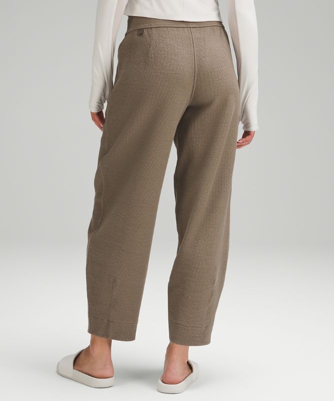 Textured Relaxed-Fit Tapered Mid-Rise Pants