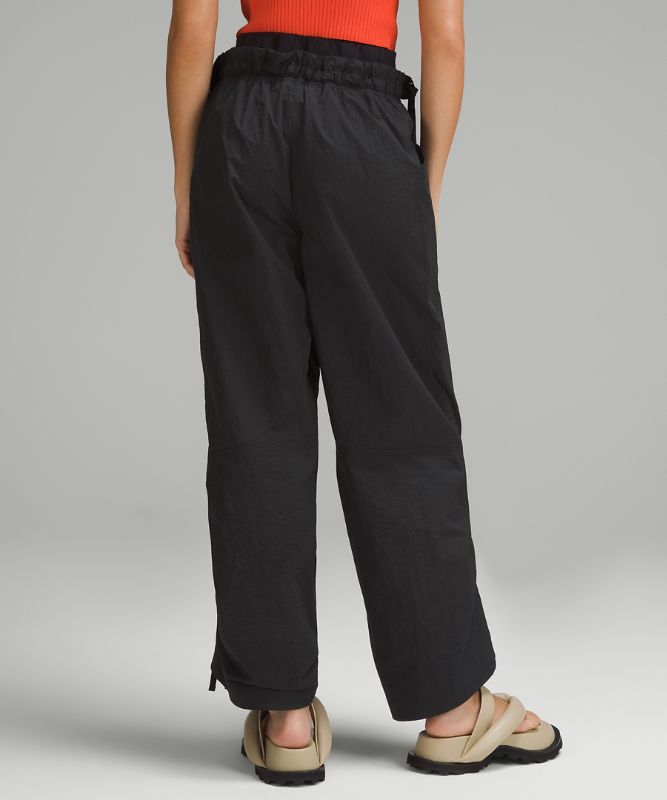 Cinchable Wide-Leg High-Rise Pant