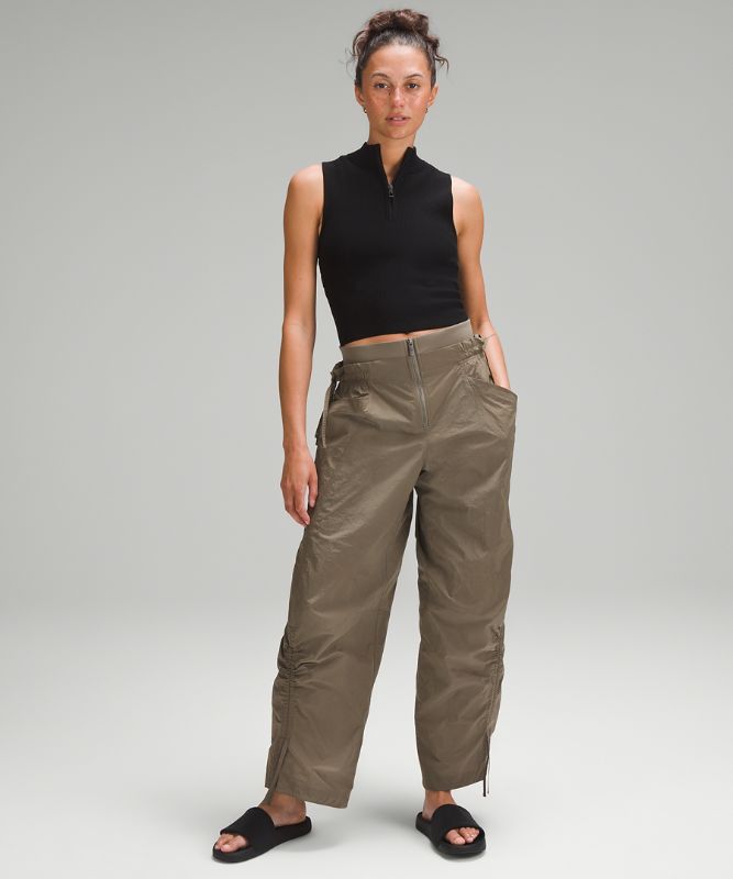 Cinchable Wide-Leg High-Rise Pant