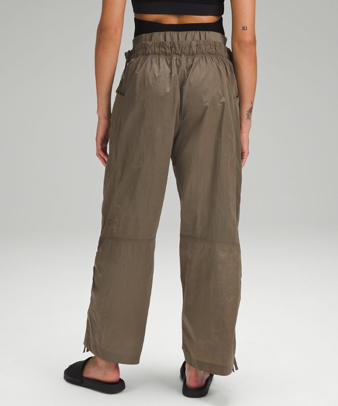 Cinchable Wide-Leg High-Rise Pant